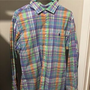 Ralph Lauren Vibrant Plaid Button Down Shirt